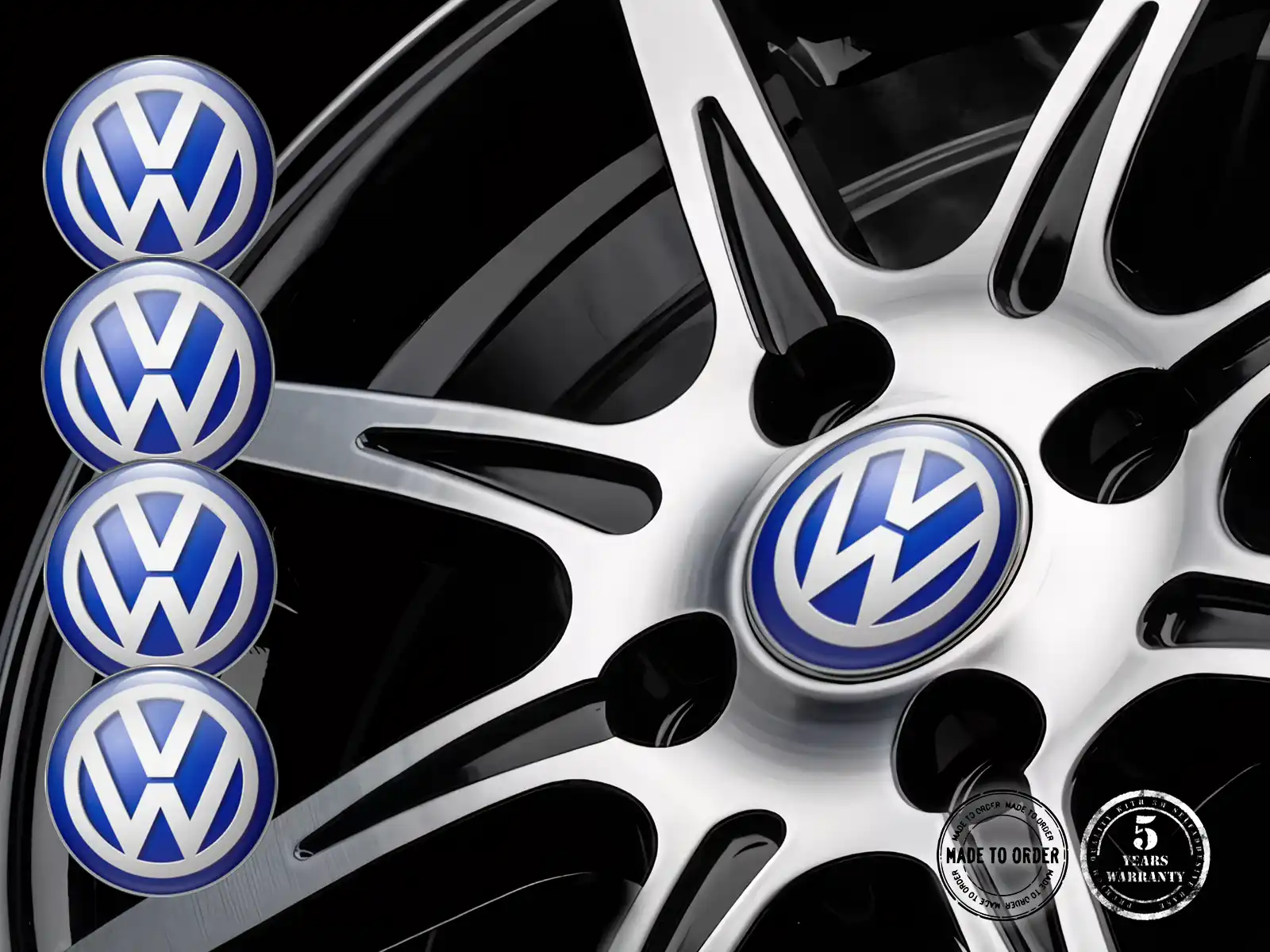 VW Pegatinas de Aro para Autos Emblemas de Resina Custom